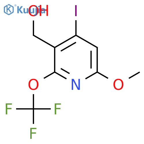4-Iodo-6-methoxy-2-(trifluoromethoxy)pyridine-3-methanol structure