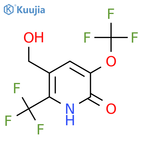 2-Hydroxy-3-(trifluoromethoxy)-6-(trifluoromethyl)pyridine-5-methanol structure