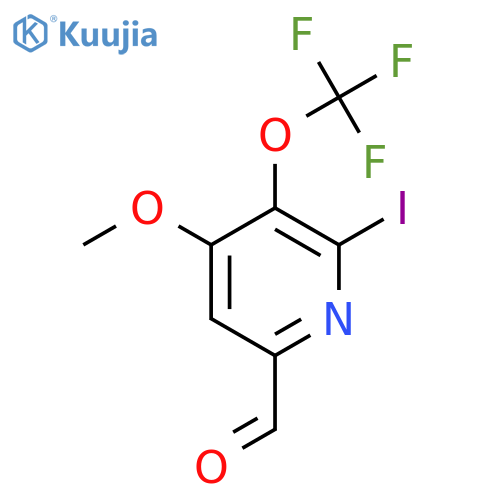 2-Iodo-4-methoxy-3-(trifluoromethoxy)pyridine-6-carboxaldehyde structure
