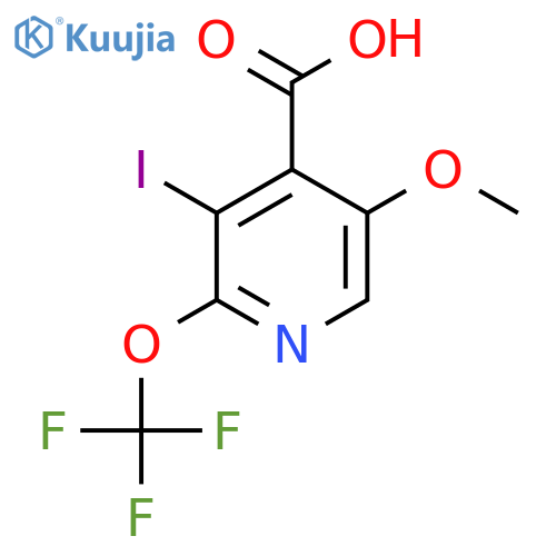 3-Iodo-5-methoxy-2-(trifluoromethoxy)pyridine-4-carboxylic acid structure