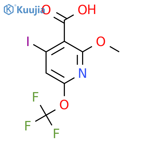 4-Iodo-2-methoxy-6-(trifluoromethoxy)pyridine-3-carboxylic acid structure