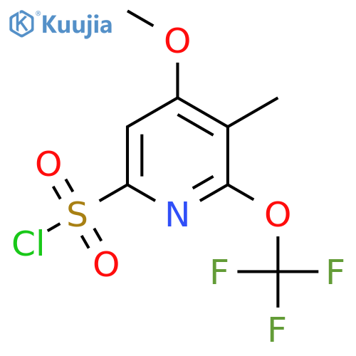 4-Methoxy-3-methyl-2-(trifluoromethoxy)pyridine-6-sulfonyl chloride structure