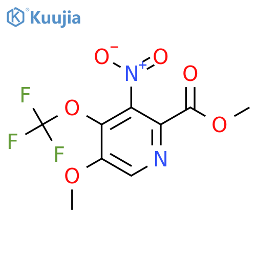 Methyl 5-methoxy-3-nitro-4-(trifluoromethoxy)pyridine-2-carboxylate structure