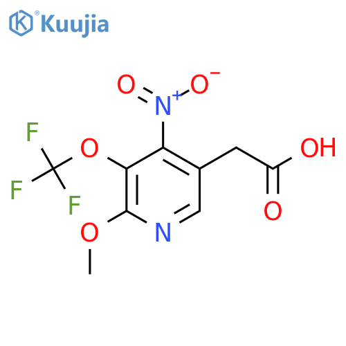 2-Methoxy-4-nitro-3-(trifluoromethoxy)pyridine-5-acetic acid structure