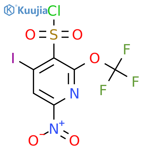 4-Iodo-6-nitro-2-(trifluoromethoxy)pyridine-3-sulfonyl chloride structure