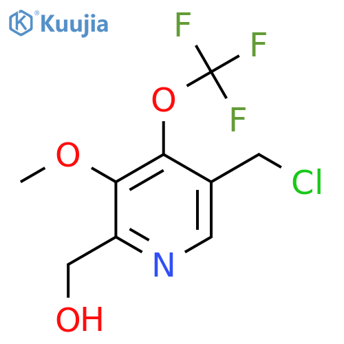 5-(Chloromethyl)-3-methoxy-4-(trifluoromethoxy)pyridine-2-methanol structure