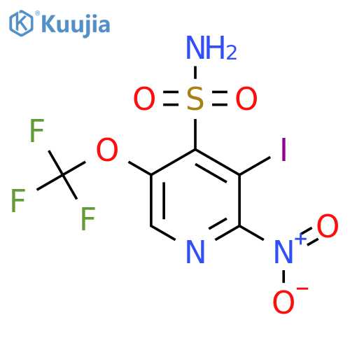 3-Iodo-2-nitro-5-(trifluoromethoxy)pyridine-4-sulfonamide structure