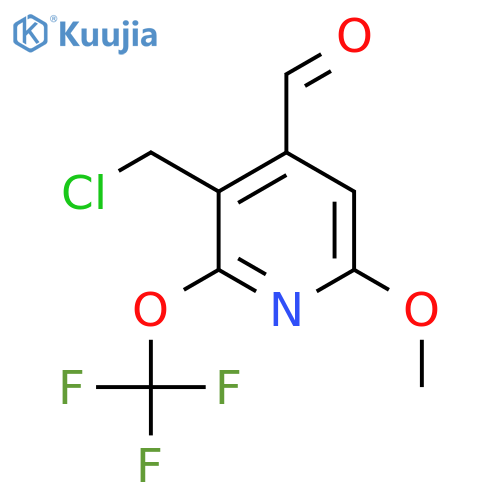 3-(Chloromethyl)-6-methoxy-2-(trifluoromethoxy)pyridine-4-carboxaldehyde structure