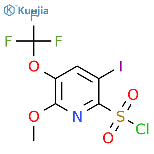 5-Iodo-2-methoxy-3-(trifluoromethoxy)pyridine-6-sulfonyl chloride structure