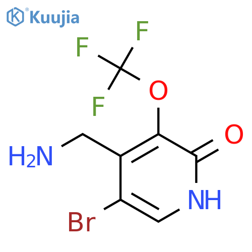 4-(Aminomethyl)-5-bromo-2-hydroxy-3-(trifluoromethoxy)pyridine structure