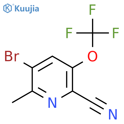 3-Bromo-6-cyano-2-methyl-5-(trifluoromethoxy)pyridine structure