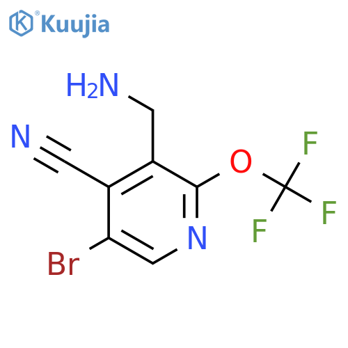 3-(Aminomethyl)-5-bromo-4-cyano-2-(trifluoromethoxy)pyridine structure