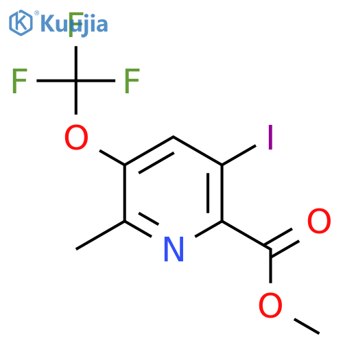 Methyl 5-iodo-2-methyl-3-(trifluoromethoxy)pyridine-6-carboxylate structure