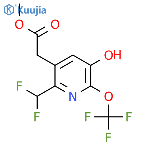 Methyl 2-(difluoromethyl)-5-hydroxy-6-(trifluoromethoxy)pyridine-3-acetate structure