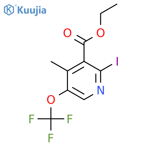 Ethyl 2-iodo-4-methyl-5-(trifluoromethoxy)pyridine-3-carboxylate structure