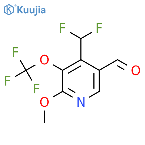 4-(Difluoromethyl)-2-methoxy-3-(trifluoromethoxy)pyridine-5-carboxaldehyde structure