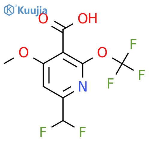 6-(Difluoromethyl)-4-methoxy-2-(trifluoromethoxy)pyridine-3-carboxylic acid structure