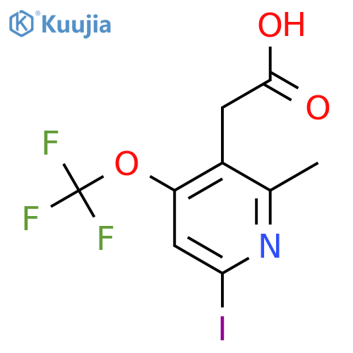 6-Iodo-2-methyl-4-(trifluoromethoxy)pyridine-3-acetic acid structure