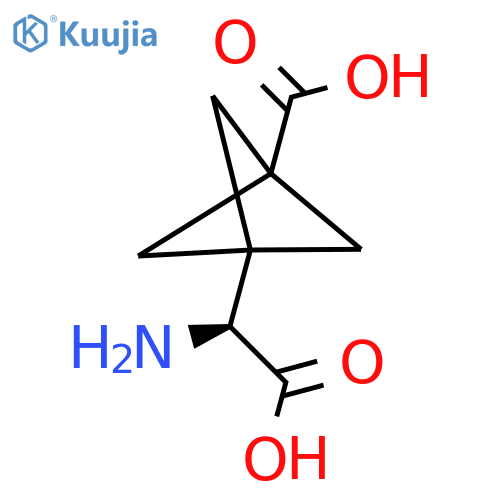 3-[(S)-Amino(carboxy)methyl]bicyclo[1.1.1]pentane-1-carboxylic acid structure