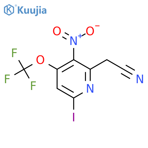 6-Iodo-3-nitro-4-(trifluoromethoxy)pyridine-2-acetonitrile structure