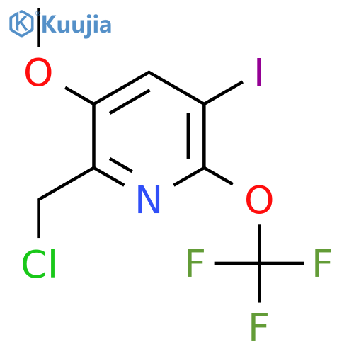 2-(Chloromethyl)-5-iodo-3-methoxy-6-(trifluoromethoxy)pyridine structure