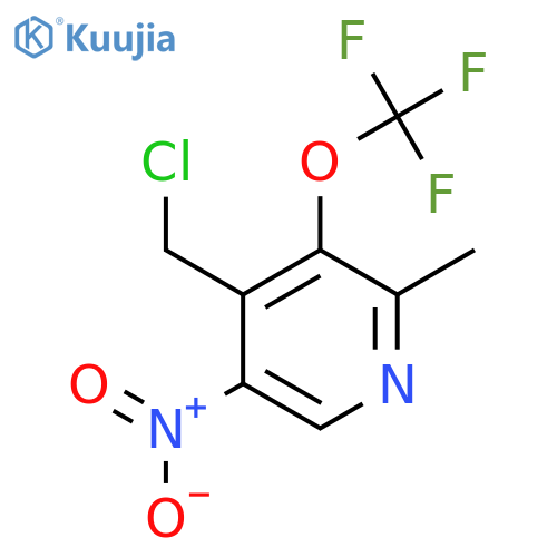 4-(Chloromethyl)-2-methyl-5-nitro-3-(trifluoromethoxy)pyridine structure
