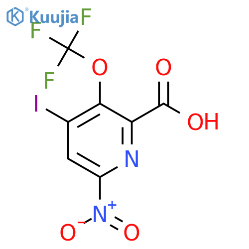 4-Iodo-6-nitro-3-(trifluoromethoxy)pyridine-2-carboxylic acid structure