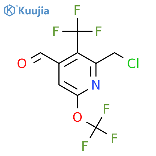 2-(Chloromethyl)-6-(trifluoromethoxy)-3-(trifluoromethyl)pyridine-4-carboxaldehyde structure