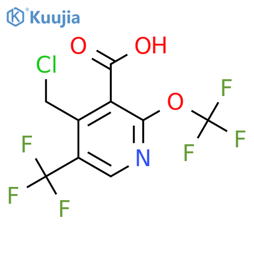 4-(Chloromethyl)-2-(trifluoromethoxy)-5-(trifluoromethyl)pyridine-3-carboxylic acid structure