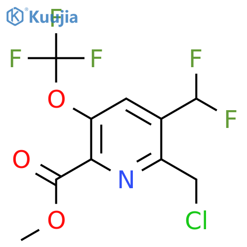 Methyl 2-(chloromethyl)-3-(difluoromethyl)-5-(trifluoromethoxy)pyridine-6-carboxylate structure