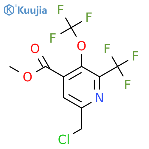 Methyl 6-(chloromethyl)-3-(trifluoromethoxy)-2-(trifluoromethyl)pyridine-4-carboxylate structure