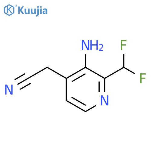3-Amino-2-(difluoromethyl)pyridine-4-acetonitrile structure
