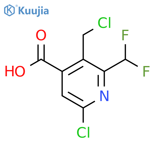 6-Chloro-3-(chloromethyl)-2-(difluoromethyl)pyridine-4-carboxylic acid structure