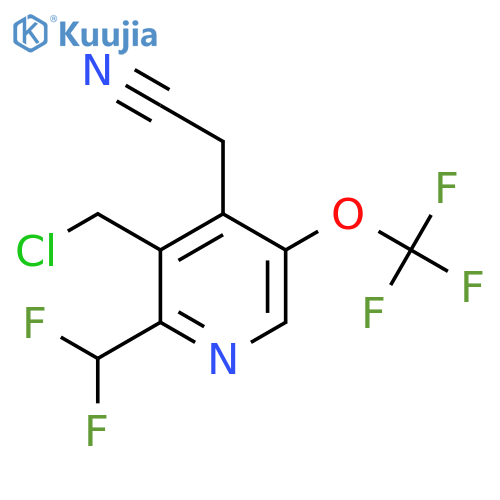 3-(Chloromethyl)-2-(difluoromethyl)-5-(trifluoromethoxy)pyridine-4-acetonitrile structure