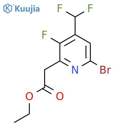 Ethyl 6-bromo-4-(difluoromethyl)-3-fluoropyridine-2-acetate structure