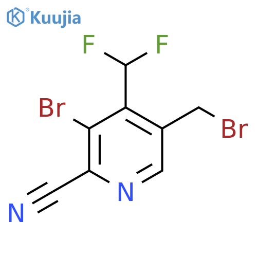 3-Bromo-5-(bromomethyl)-2-cyano-4-(difluoromethyl)pyridine structure