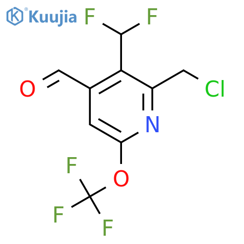 2-(Chloromethyl)-3-(difluoromethyl)-6-(trifluoromethoxy)pyridine-4-carboxaldehyde structure
