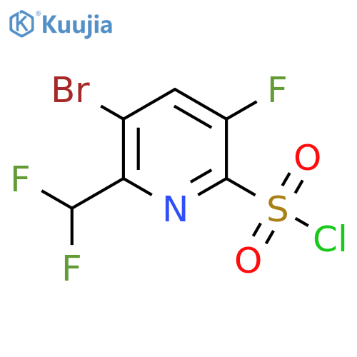 3-Bromo-2-(difluoromethyl)-5-fluoropyridine-6-sulfonyl chloride structure