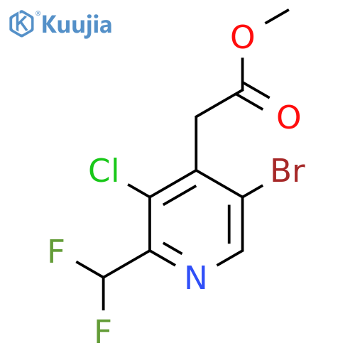 Methyl 5-bromo-3-chloro-2-(difluoromethyl)pyridine-4-acetate structure