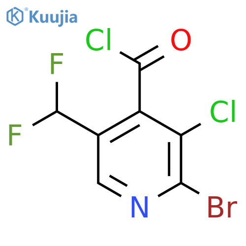 2-Bromo-3-chloro-5-(difluoromethyl)pyridine-4-carbonyl chloride structure