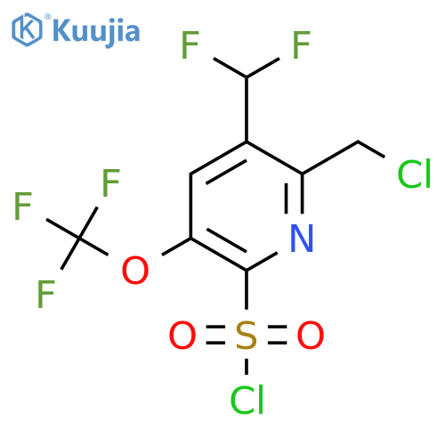 2-(Chloromethyl)-3-(difluoromethyl)-5-(trifluoromethoxy)pyridine-6-sulfonyl chloride structure