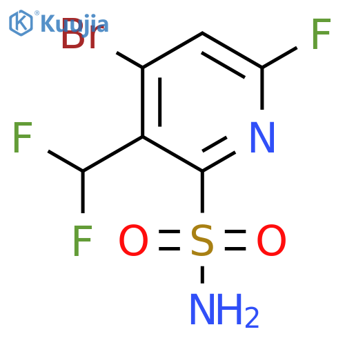 4-Bromo-3-(difluoromethyl)-6-fluoropyridine-2-sulfonamide structure