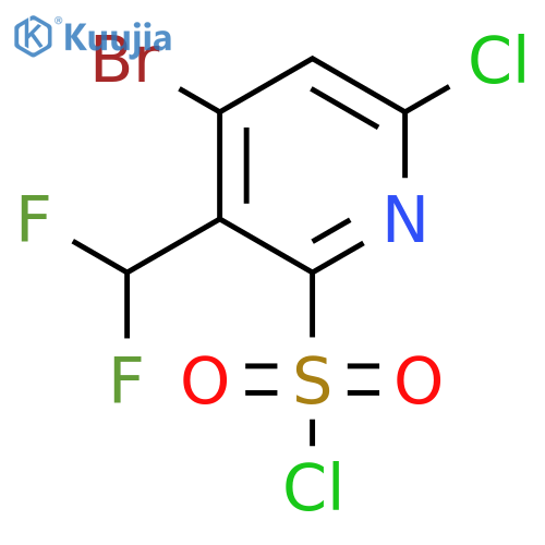 4-Bromo-6-chloro-3-(difluoromethyl)pyridine-2-sulfonyl chloride structure
