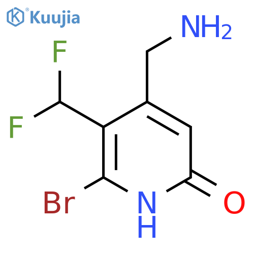 4-(Aminomethyl)-2-bromo-3-(difluoromethyl)-6-hydroxypyridine structure