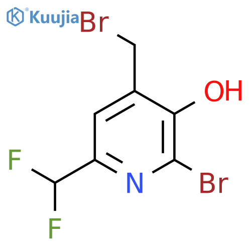 2-Bromo-4-(bromomethyl)-6-(difluoromethyl)-3-hydroxypyridine structure