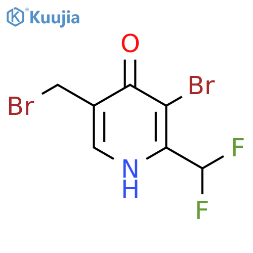 3-Bromo-5-(bromomethyl)-2-(difluoromethyl)-4-hydroxypyridine structure