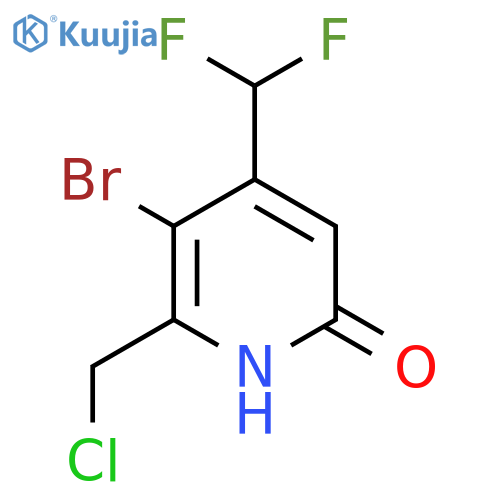 3-Bromo-2-(chloromethyl)-4-(difluoromethyl)-6-hydroxypyridine structure