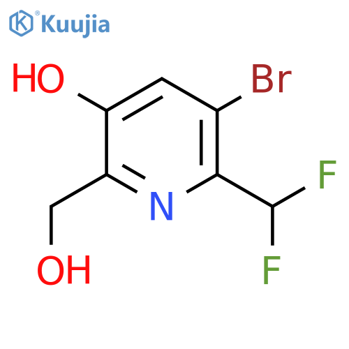 3-Bromo-2-(difluoromethyl)-5-hydroxypyridine-6-methanol structure