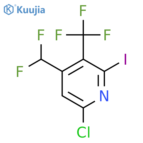 6-Chloro-4-(difluoromethyl)-2-iodo-3-(trifluoromethyl)pyridine structure
