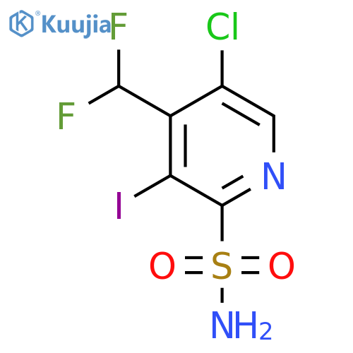 5-Chloro-4-(difluoromethyl)-3-iodopyridine-2-sulfonamide structure